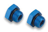 Earl’s 581406ERL Port Plug, -6 AN, lightweight aluminum, hex head, blue anodized, plug off any unused -6 AN hole, sold as a pair
