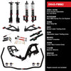 QA1 DK43-FMM2 Drag Racing Level 3 Suspension Kit, Ford Mustang 1987-1989, Front Double Adjustable & Rear MOD Coilovers, tubular K-member, rear sway bar