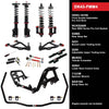 QA1 DK43-FMM4 Drag Racing Level 3 Suspension Kit, Ford Mustang 1994-2004, Front Double Adjustable & Rear MOD Coilovers, tubular K-member, rear sway bar
