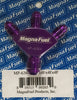 MagnaFuel MP-6364 Purple Y Fitting, -6 AN Male to -4 AN Male to -4 AN Male to -4 AN Male, flare to flare, aluminum, Purple anodized, sold individually