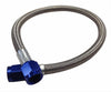 Fragola 360036-BU -4 PTFE Lined Braided Stainless Steel Nitrous Supply Line, 36 Inch length, -4 AN blue straight ends, sold individually