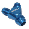 Fragola 900609 Blue Y Fitting, -8 AN Male to -6 AN Male to -6 AN Male, flare to flare, aluminum, blue anodized, sold individually