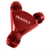 Fragola 900611-RD Red Y Fitting, -10 AN Male to -8 AN Male to -8 AN Male, flare to flare, aluminum, red anodized, sold individually