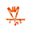 RaceQuip 711041RQP Latch & Link 5 Point Harness, Orange, SFI 16.1, Bolt-In/Wrap Around, Floor/Roll Bar Mount, Pull Down Adjust, sold individually