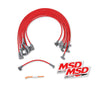 MSD 35599 Super Conductor 8.5MM Spark Plug Wire Set, fits Small Block Chevy with an HEI distributor, Red Wires with Gray Boots, sold as a set of 8