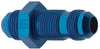 Fragola 483216 Blue AN to AN Bulkhead Fitting, -16 AN Male to -16 AN Male, straight, aluminum, blue anodized, sold individually