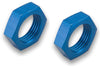 Earl’s 592403ERL AN Bulkhead Nuts, -3 AN, aluminum, hex head, blue anodized, secures your bulkhead fitting, sold as a pair
