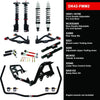 QA1 DK42-FMM2 Drag Racing Level 2 Suspension Kit, Ford Mustang 1987-1989, Front & Rear Double Adjustable Coilovers, tubular K-member, rear sway bar