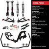 QA1 DK42-FMM4 Drag Racing Level 2 Suspension Kit, Ford Mustang 1994-2004, Front & Rear Double Adjustable Coilovers, tubular K-member, rear sway bar