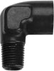 Fragola 491401-BL Black NPT to NPT Adapter Fitting, 1/8” NPT Female to 1/8” NPT Male, 90 Degree, aluminum, black anodized, sold individually