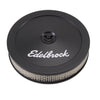 Edelbrock 1203 Pro-Flo Black 10” Round Air Cleaner, includes 2-inch paper element, triple plated, works with all popular 5-1/8” diameter carburetors