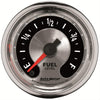 AutoMeter 1209 American Muscle 2-1/16” Fuel Level gauge, Electrical, Digital Stepper Motor, adjustable 0-280 Ohms, silver face, analog, sold individually