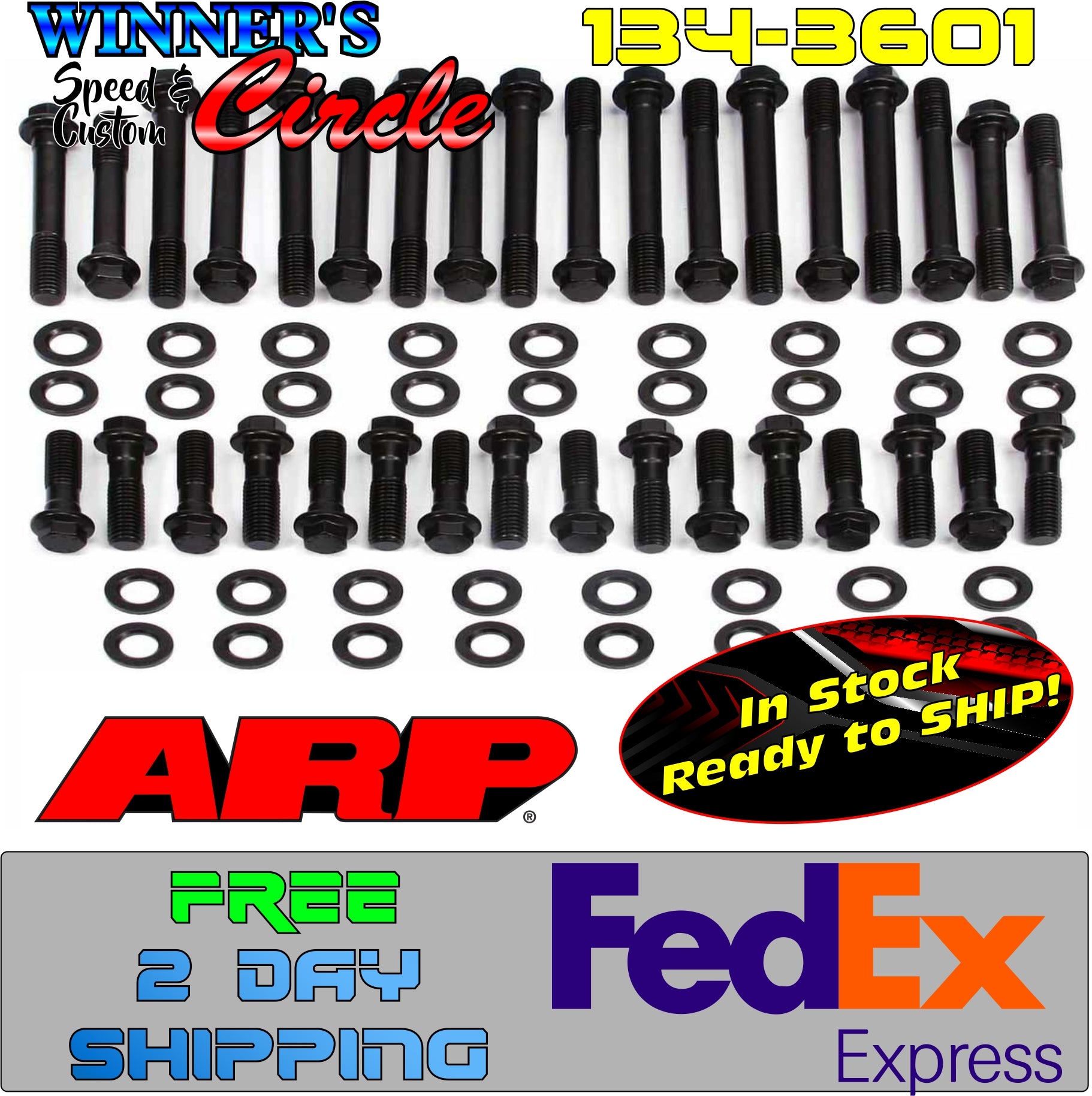 ARP 1343601 SBC Head Bolt Kit 6pt. · Winners Circle