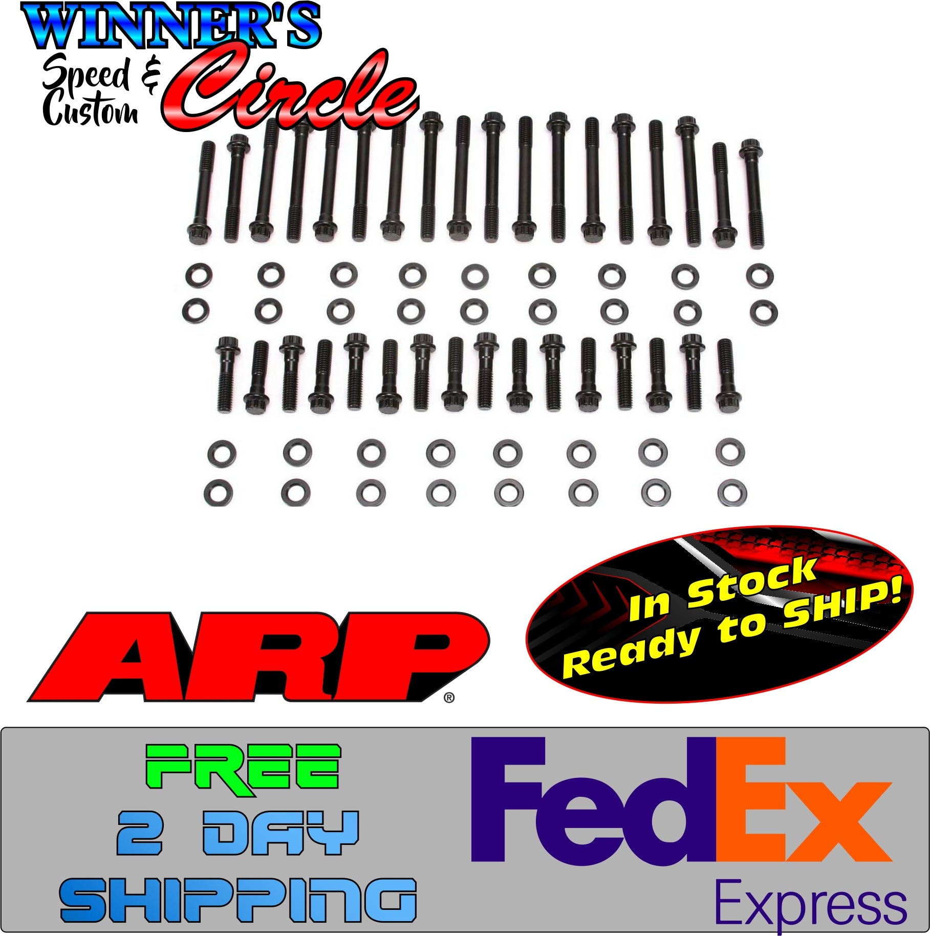 ARP 1343701 SBC Head Bolt Kit 12pt · Winners Circle