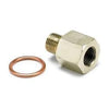 AutoMeter 2265 Adapter Fitting, Metric, brass, straight, M10 x 1.0 Male to 1/8” NPT Female, for oil pressure sensor installation, sold individually