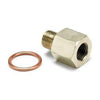 AutoMeter 2267 Adapter Fitting, Metric, solid brass, straight, size M14 x 1.5 Male to 1/8” NPTF Female, sold individually