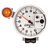 AutoMeter 233911 Autogage 5” Pedestal 10,000 RPM Tachometer, Silver/Silver, high visibility, programmable shift light, includes mounting bracket