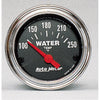 AutoMeter 2532 Traditional Chrome 2-1/16” Water Temperature gauge, Electrical, ranges from 100-250° F, black face, analog, sold individually
