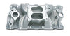 Edelbrock 2601 SBC Performer Air-Gap Intake Manifold, for 262-400 engines from 1955-86, runners separated from hot engine oil for more power