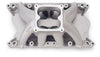Edelbrock 2828 SBF Glidden Victor Intake Manifold for 351W engines with 9.5" deck height, 5000-9000 RPM, 4150 Flange, single plane, satin finish