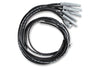 MSD 31183 Universal Super Conductor 8.5MM Spark Plug Wire Set, for use with late model HEI “spark plug top” distributor caps, Black Wires with Gray Boots