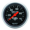 AutoMeter 3312 Sport-Comp 2-1/16" Fuel Pressure gauge, range from 0-100 PSI, black face, incandescent lighting, analog, mechanical, Sold Individually