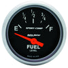 AutoMeter 3317 Sport-Comp 2-1/16” Fuel Level gauge, Electrical, sender range 0 ohmsE/30 ohmsF, black face, incandescent lighting, analog, sold individually