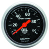AutoMeter 3321 Sport-Comp 2-1/16” Oil Pressure gauge, range from 0-100 PSI, black face, incandescent lighting, analog, mechanical