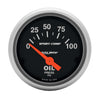 AutoMeter 3327 Sport-Comp 2-1/16” Oil Pressure gauge, Electrical, ranges 0-100 PSI, black face, incandescent lighting, analog, sold individually