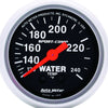 AutoMeter 3332 Sport-Comp 2-1/16" Water Temperature gauge, range from 120-240° F, black face, incandescent lighting, analog, mechanical sending unit