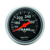 AutoMeter 3351 Sport-Comp 2-1/16" Transmission Temperature gauge, ranges 140-280° F, black face, incandescent light, analog, mechanical, Sold Individually