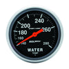 AutoMeter 3431 Sport-Comp 2-5/8" Water Temperature gauge, range from 140-280° F, black face, incandescent lighting, analog, mechanical, Sold Individually