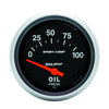 AutoMeter 3522 Sport-Comp 2-5/8” Oil Pressure gauge, Electrical, 0-100 PSI, black face, incandescent lighting, analog, sold individually