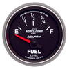 AutoMeter 3616 Sport-Comp II 2-1/16” Fuel Level gauge, Electrical, sender range 240 ohmsE/33 ohmsF, black face, LED lighting, analog, sold individually