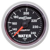 AutoMeter 3632 Sport-Comp II 2-1/16” Water Temperature gauge, range from 120-240° F, black face, LED lighting, analog, mechanical sending unit