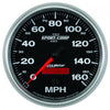 AutoMeter 3689 Sport-Comp II 5” Speedometer, 0-160 MPH, Electrical, LED lighting, lit LCD odometer, programmable, analog, sold individually