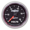 AutoMeter 3691 Sport-Comp II 2-1/16” Voltmeter gauge, Digital Stepper Motor, Electrical, 8-18 Volts, LED lighting, black face, analog, sold individually