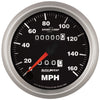 AutoMeter 3693 Sport-Comp II 3-3/8" Speedometer, 0-160 MPH, Mechanical, LED lighting, for 5/8”-18 thread speedometer cable, analog, sold individually