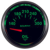 AutoMeter 3848 GS Series 2-1/16” Oil Temperature gauge, Electrical, ranges 140-300° F, black face, analog, sold individually