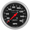 AutoMeter 3995 Sport-Comp 5" Speedometer, 0-160 MPH, Mechanical, incandescent lighting, for 5/8”-18 thread speedometer cable, analog, sold individually