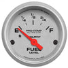 AutoMeter 4316 Ultra-Lite 2-1/16” Fuel Level gauge, Electrical, sender range 240 ohmsE/33 ohmsF, silver face, analog, sold individually