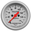 AutoMeter 4344 Ultra-Lite 2-1/16” Pyrometer gauge, Digital Stepper Motor, 0-1600° F, silver face, analog, sold individually