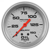 AutoMeter 4423 Ultra-Lite 2-5/8” Oil Pressure gauge, Mechanical, range from 0-150 PSI, silver face, incandescent lighting, analog