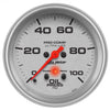AutoMeter 4452 Ultra-Lite 2-5/8” Oil Pressure gauge, Digital Stepper Motor, 0-100 PSI, silver face, analog, sold individually