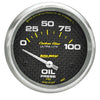 AutoMeter 4827 Carbon Fiber Ultra-Lite 2-5/8” Oil Pressure gauge, Electrical, ranges 0-100 PSI, carbon fiber face, analog, sold individually