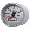 AutoMeter 4932 Ultra-Lite II 2-1/16” Water Temperature gauge, range from 120-240°F, silver face, LED lighting, analog, mechanical sending unit