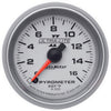 AutoMeter 4944 Ultra-Lite II 2-1/16” Pyrometer gauge, Electrical, Digital Stepper Motor, 0-1600° F, silver face, LED lighting, analog, sold individually