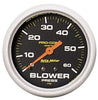 AutoMeter 5402 Pro Comp 2-5/8” Blower Pressure gauge, liquid filled, Mechanical, range from 0-60 PSI, black face, incandescent lighting, analog