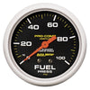 AutoMeter 5412 Pro Comp 2-5/8” Fuel Pressure gauge, liquid filled, Mechanical, range from 0-100 PSI, black face, incandescent lighting, analog