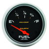 AutoMeter 5415 Pro-Comp 2-5/8” Fuel Level gauge, Electrical, sender range 0 ohmsE/90 ohmsF, black face, incandescent lighting, analog, sold individually